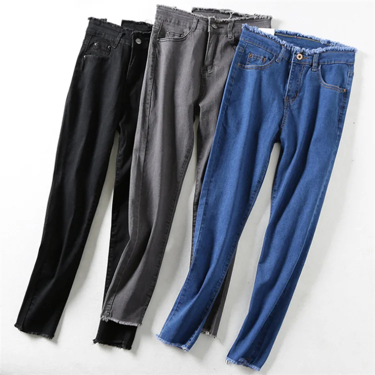 cut  label stock clearance wholesale mixed cheap second-hand women jeans stocklot used jeans