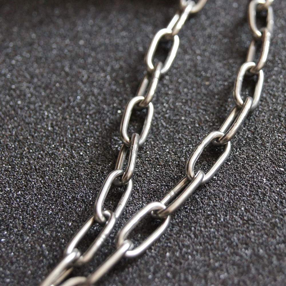 AISI304/316 Stainless Steel Welded Link Chain High Polished Japanese Standard Link Chains