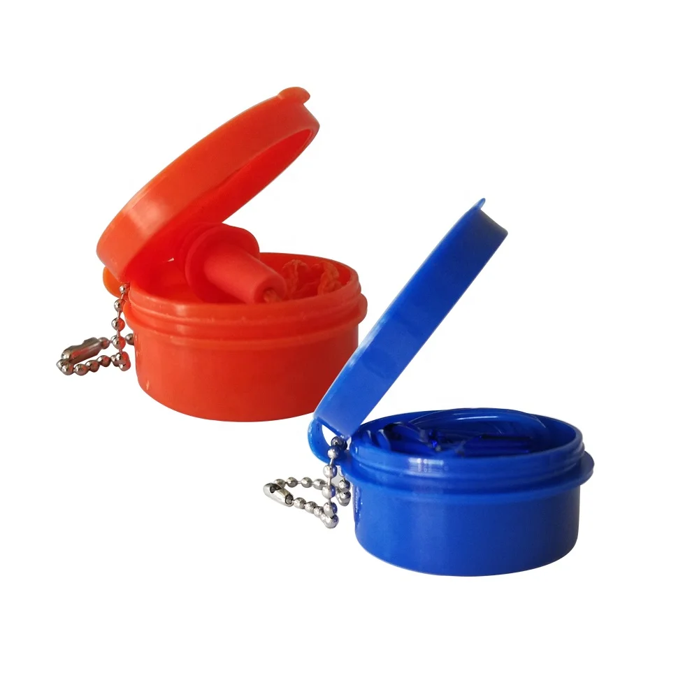 P8-3 Safety Silicone  Audition Swimming Earplugs Soundproof Shooting Ear Plugs Plastic case Clip Box