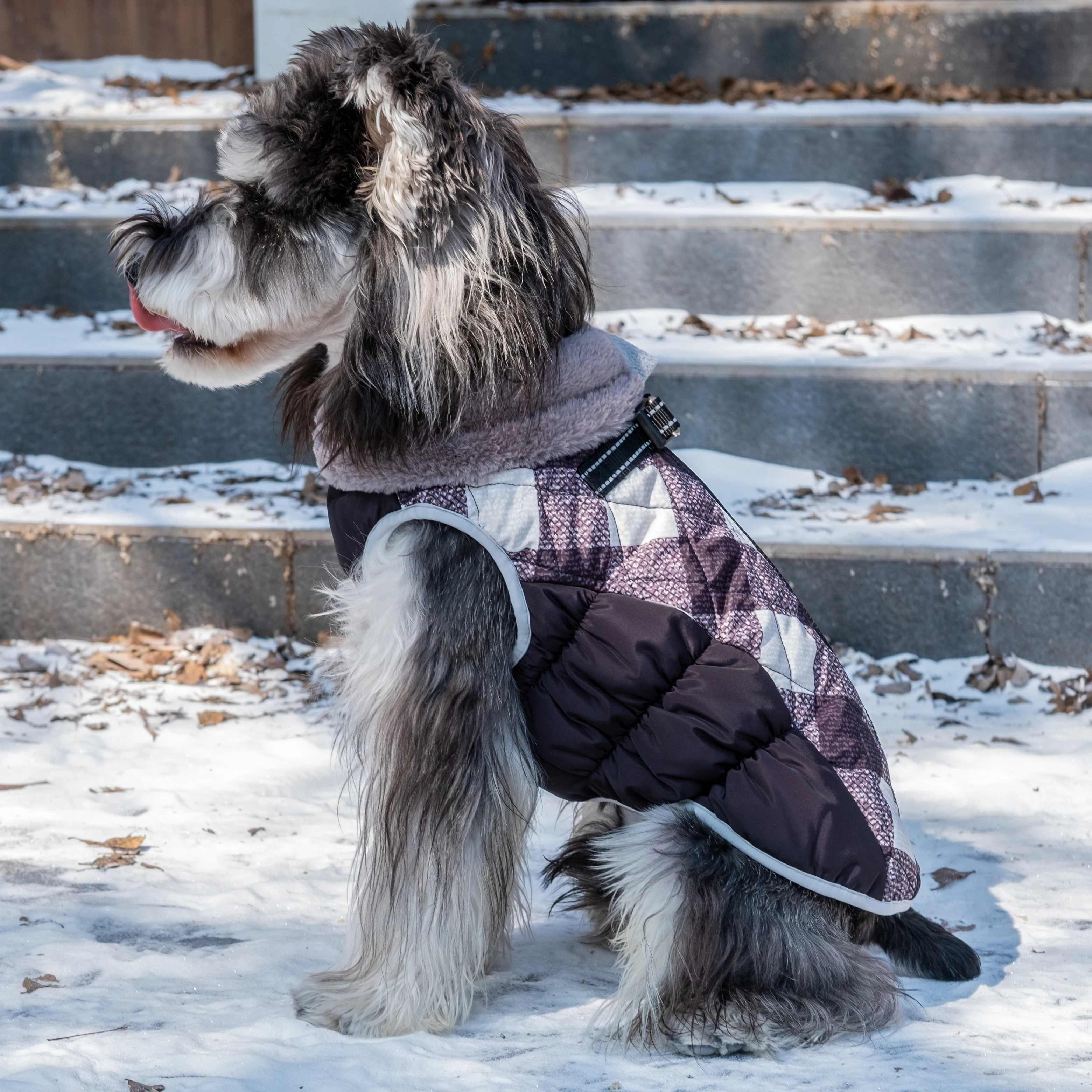 CuteBone New Fashion Design  black and white  Pet Clothing Warm  Dog Coat Jacket Windproof Pet Dog Coat