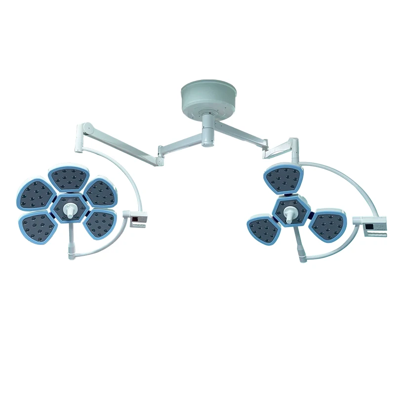 Double-Headed LED5+3 Medical Shadowless Lamp Electric Powered Plastic Operating Room Lamp