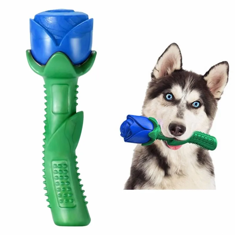 
Natural Rubber Dental Care Rose Fun to Chew Dog Toys for Small Medium Large Breed 