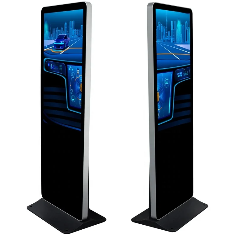 
49 inch HD indoor floor standing LCD vertical digital signage information kiosk 