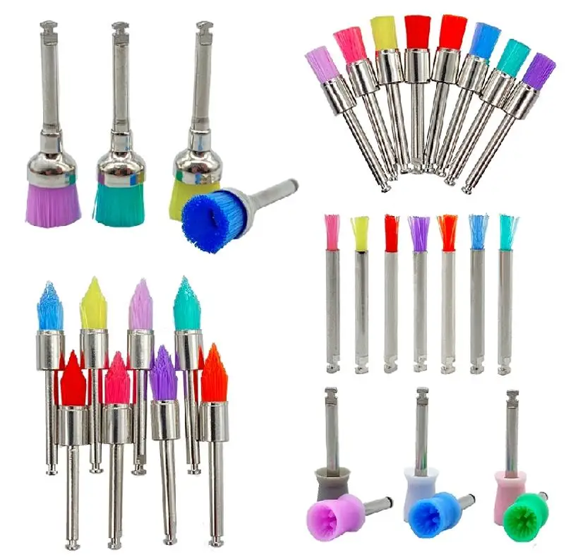 Dental Materials Prophy Dental Polishing Brush Dental Lab Equipment Disposable Dental Care Brush Head Prophylaxis Brushes