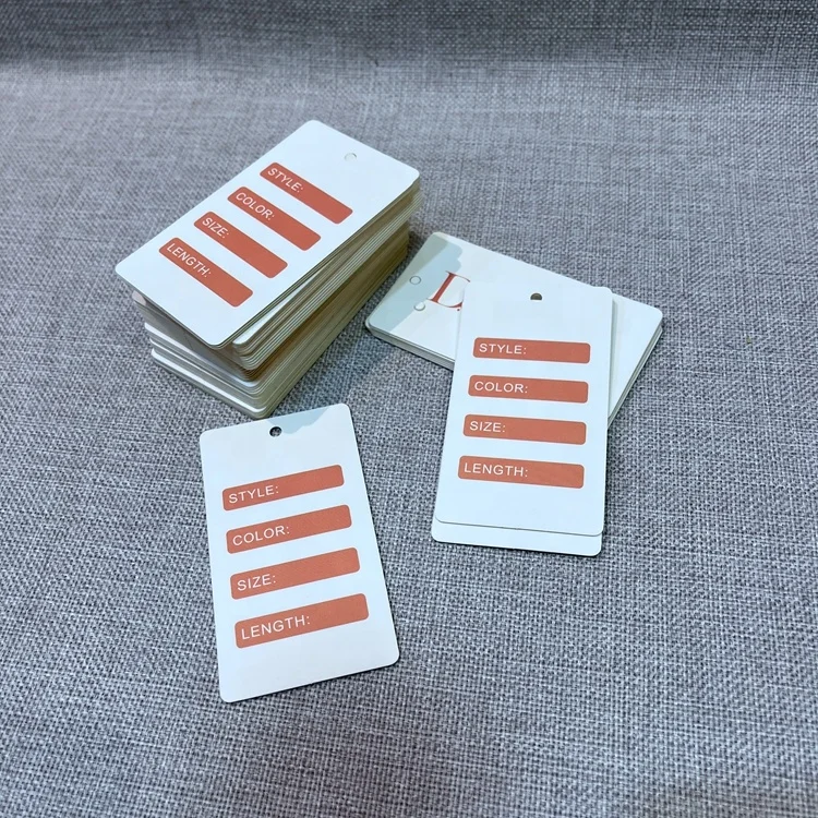 Guangzhou Customized Brand Logo Printed Kids Hang Tags For Clothing wig hair