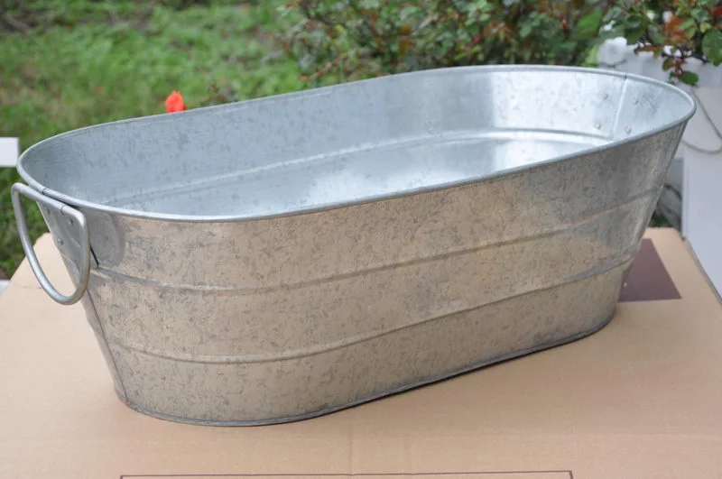 Customized Large Bar Ice Cooler Bucket With Stand Wine Ice Bucket Metal Beverage Tubs