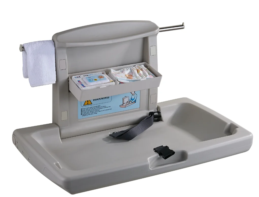Baby changer diaper table foldable Baby changing station  wall mounted HDPE baby changing station table