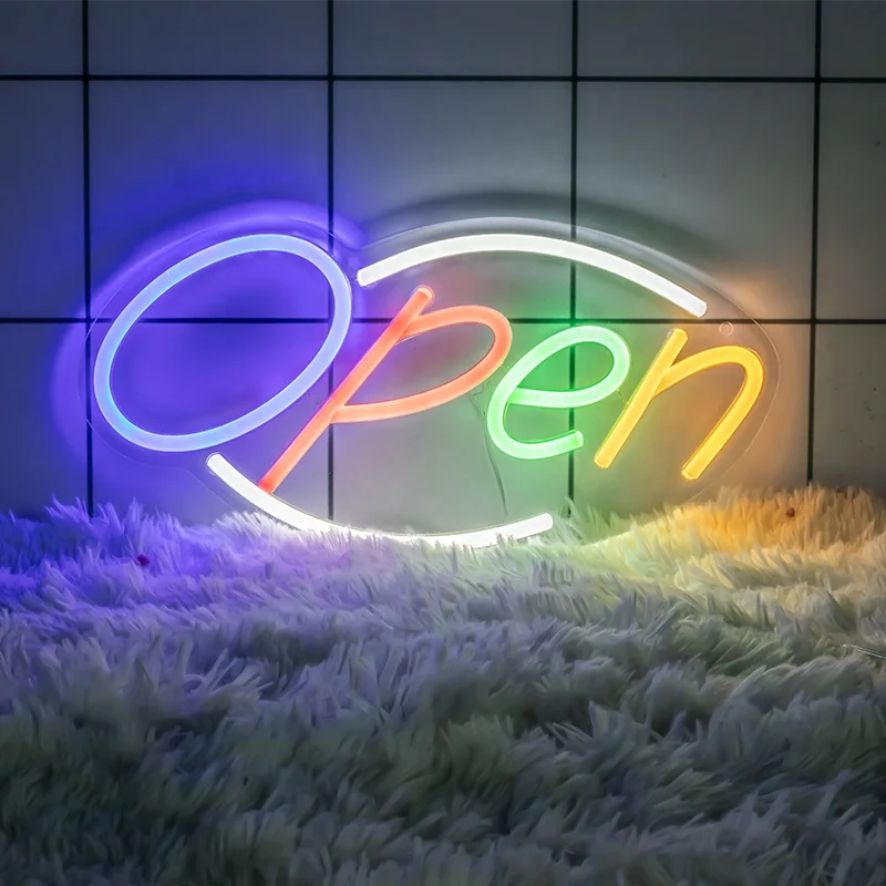 Neon Light Open Led Sign Board Retail Store Business Logo Acrylic Neon Led Open Sign