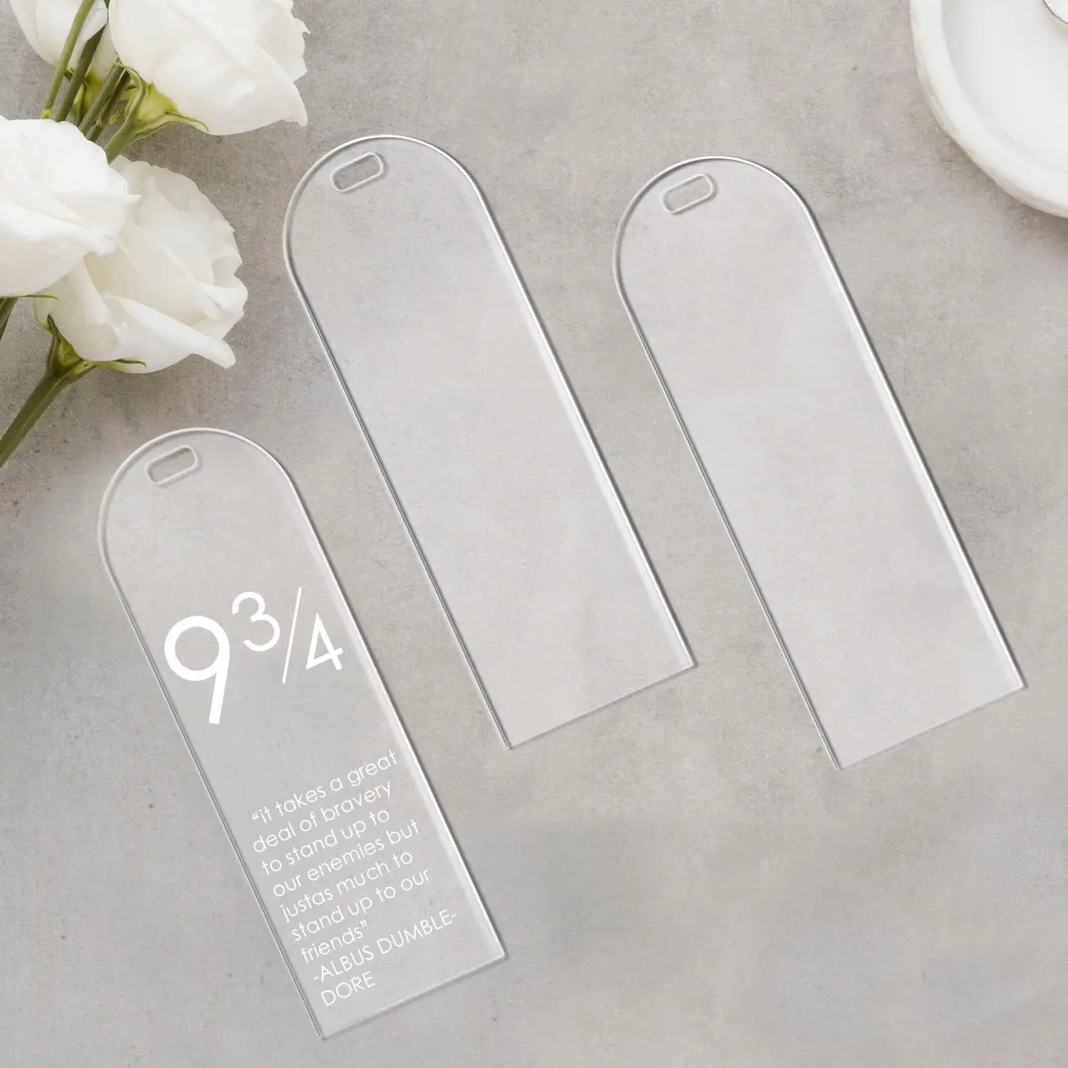 Blank transparent acrylic bookmarks Handmade DIY gifts Gift Tags Luggage Tags Personalized Creative bookmarks