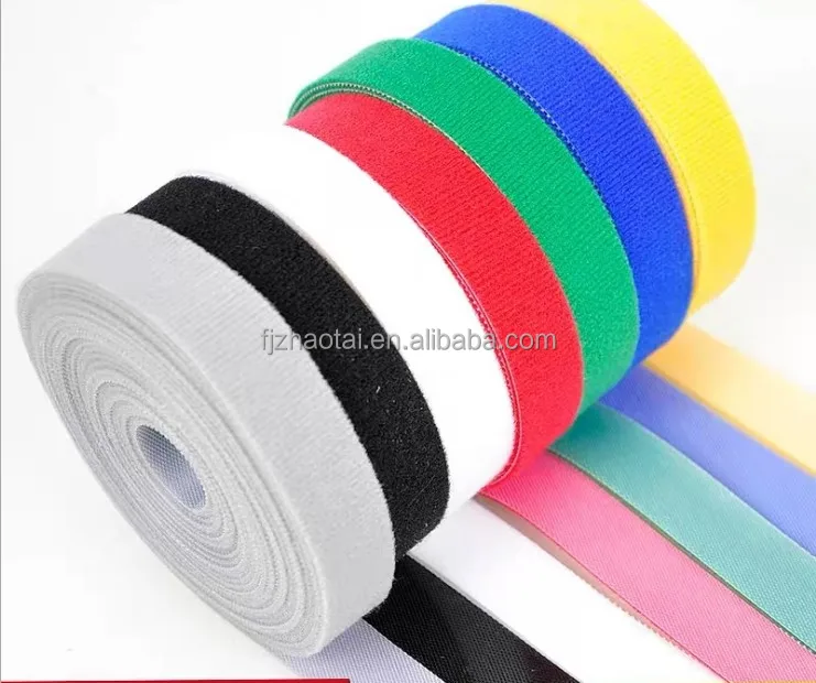 China Manufacturer Custom Size Eco-Friendly Soft Adjustable Bike Strap Cable Tie Elastic Hook And loop Strap