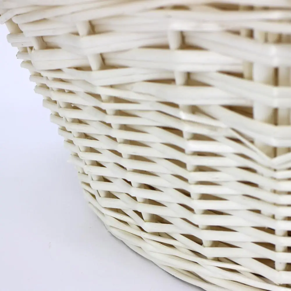 cheap white bulk large size wicker basket for flower and gift