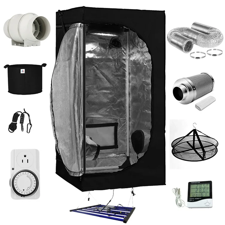 50x50x100 см палатка 600D гидропонный Mylar комнатный водонепроницаемый для выращивания растений