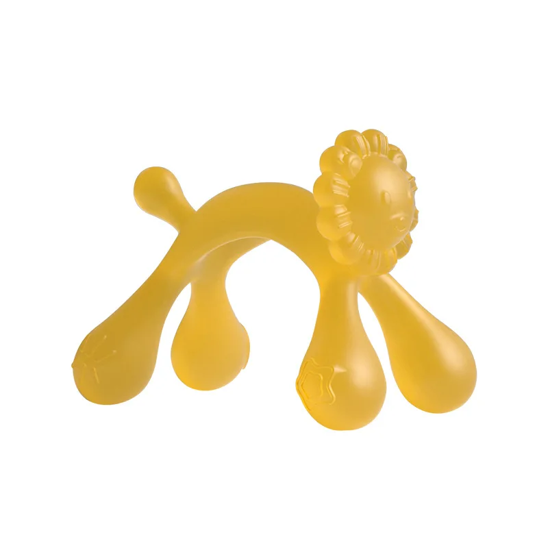 HUAMJ Custom New Bpa Free Animal Silicone Chewable Toys Of Silicone Teething Toy Mini Lion Silicone Baby Teether