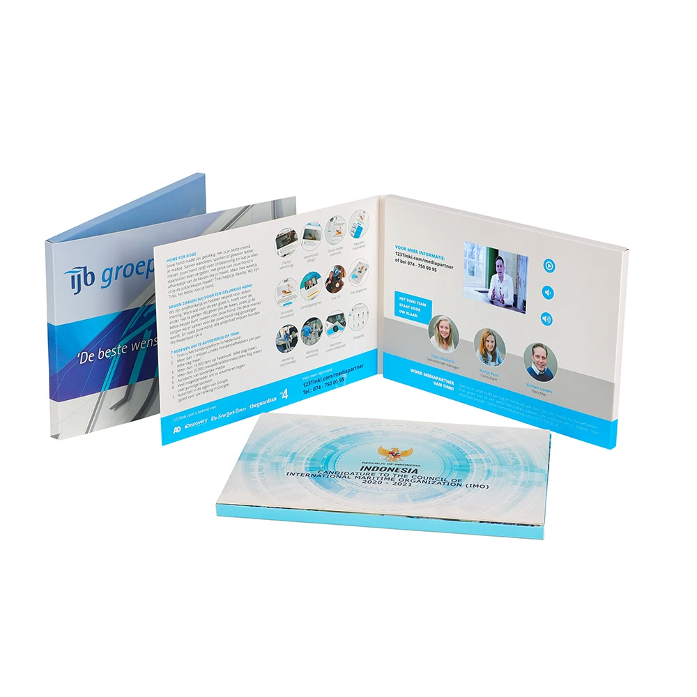 
2.4 inch mini advertising lcd screen digital video business card 