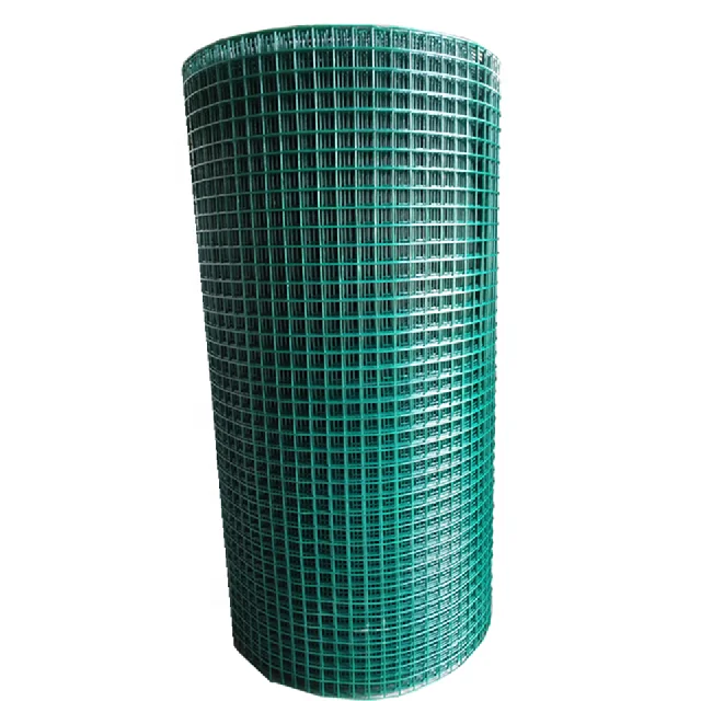 12.7mm x 12.7mm PVC coated galvanized welded wire mesh rolls for Europe market