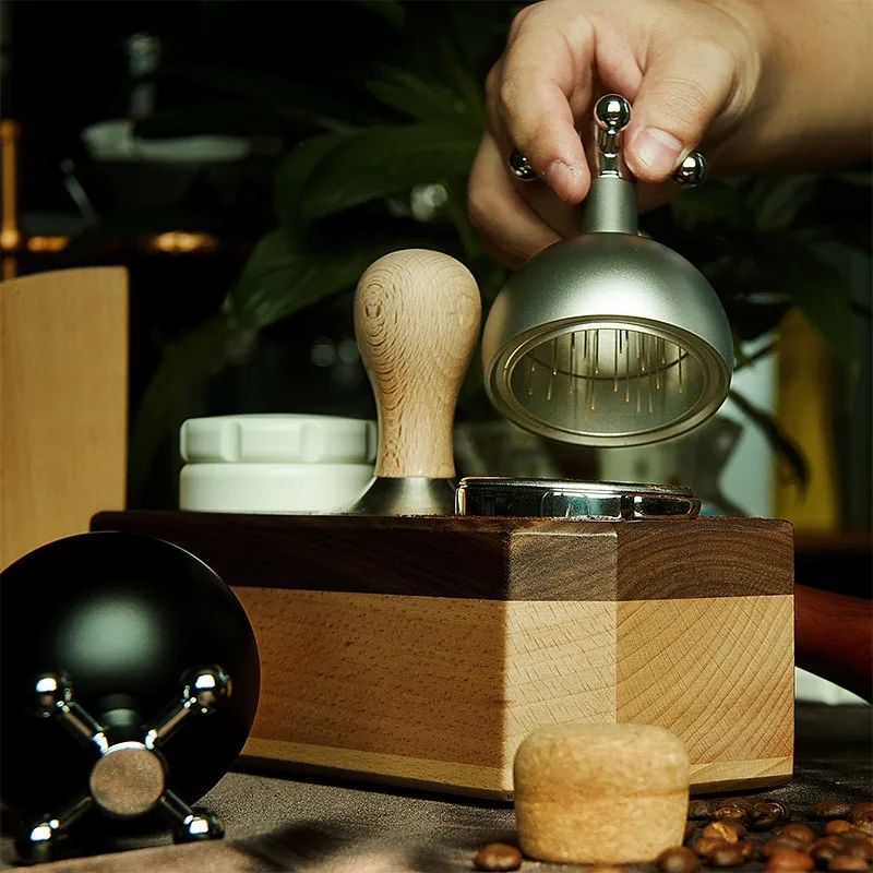 Factory Direct New Design Adjustable Steel Barista Tools Espresso Needle Distributor Coffee Tamper Ground WDT Stirrer Newer