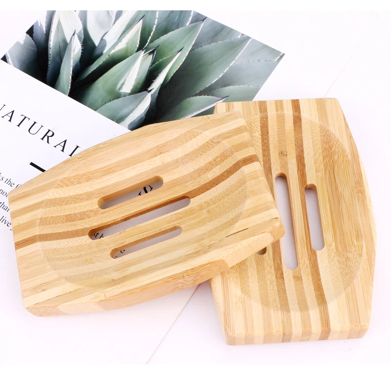 Custom Bamboo Wood Travel Multi Hand Babies Foam Soap Dish Shampoo Drain Holder Luxury Box Bath Soap Tray Hotel With Drain Logo