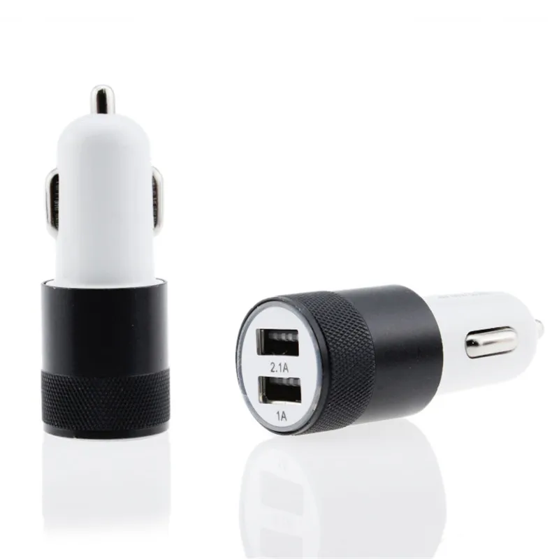 
Wanagift Promotional Aluminum Alloy Dual USB Port Car Charger Mini Bullet Car Chargers 5V 2.1A Cheap Car Accessory 