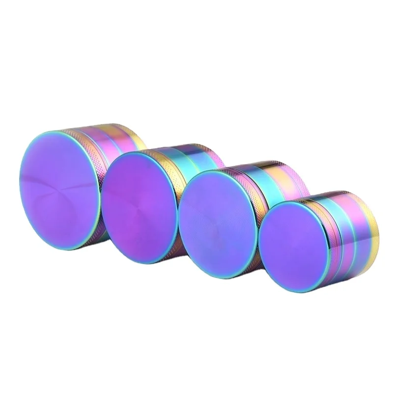 Hot Selling 4 Pieces Handle Herb Grinder Custom Logo Zinc Alloy Smoking