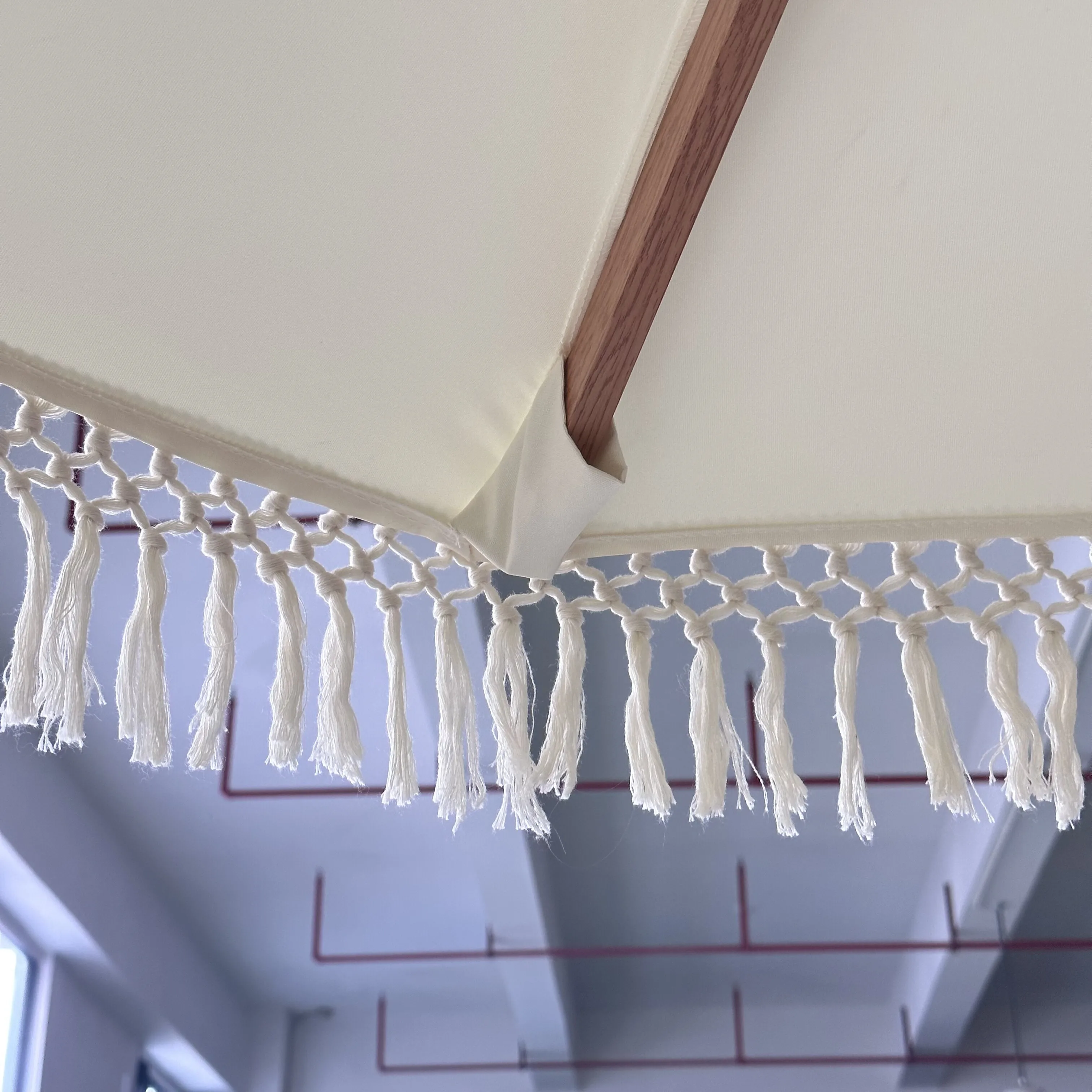 mid pole umbrella with reflective edge wooden beach sun umbrella chinese nylon resident evil umbrella