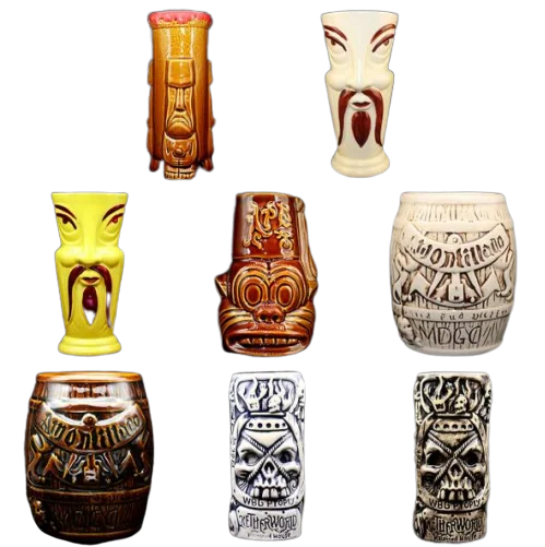 Керамическая чашка Гавайская Кружка Тики для бара пивные кружки в американском стиле гавайская Праздничная рукоятка настоящие ананасовые праздничные