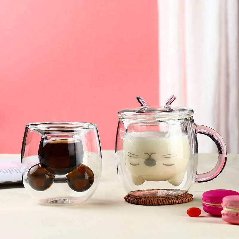 Hot Sale 90ml High Borosilicate Heat Resistant Glass Cup Cute small Coffee mug