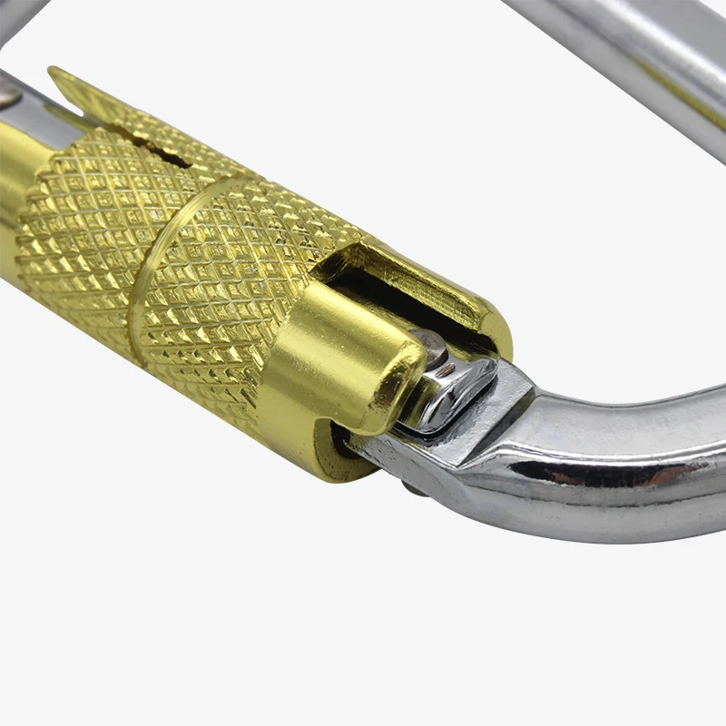 Heavy Duty 30KN Steel Carabiner D Shape Auto Lock Climbing Carabiner Hook for Aerial Work With CE Certificate Can Custom Logo