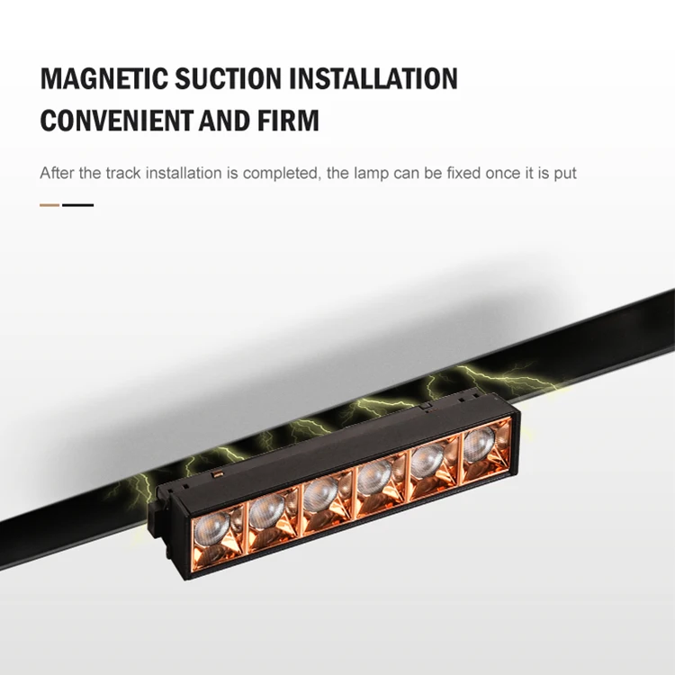 
High Quality Indoor Decorative Aluminum Adjustable Track Linear Light Magnetic Led Tracklight 