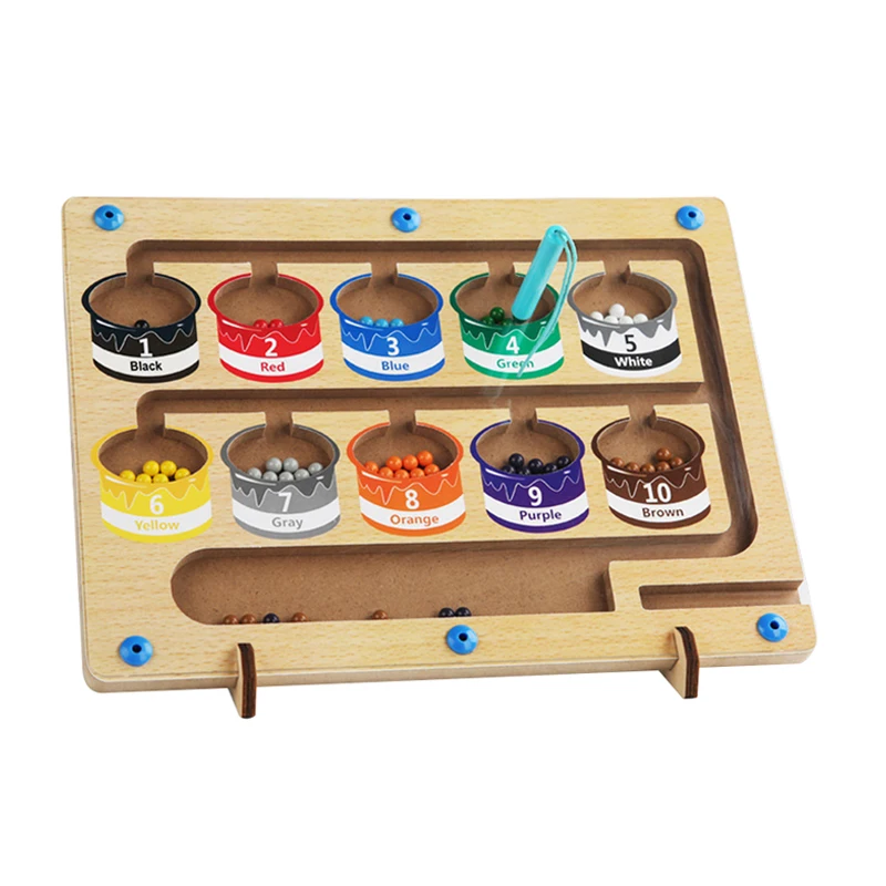 Детская головоломка, деревянные Магнитные Игрушки для раннего образования, с арифметическим подсчетом цветов