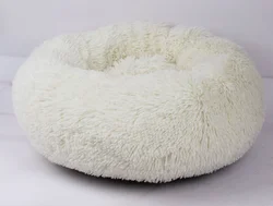 High Quality Autumn Winter Calming Shag Long Fur Donut Cuddler Pet Mat Dog House for Small and Medium Pets