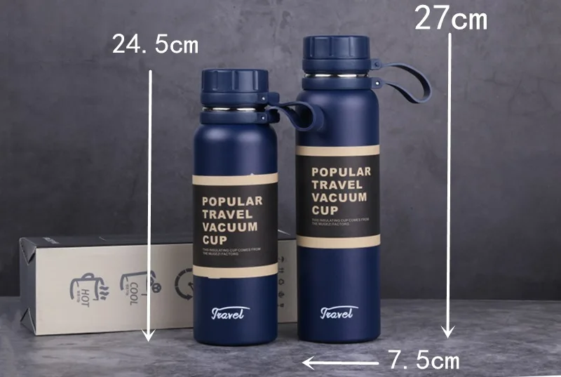 Горячая распродажа Вакуумная бутылка для воды из нержавеющей стали с двойными стенками вакуумная колба упаковка 40 вакуумных колб и термосов