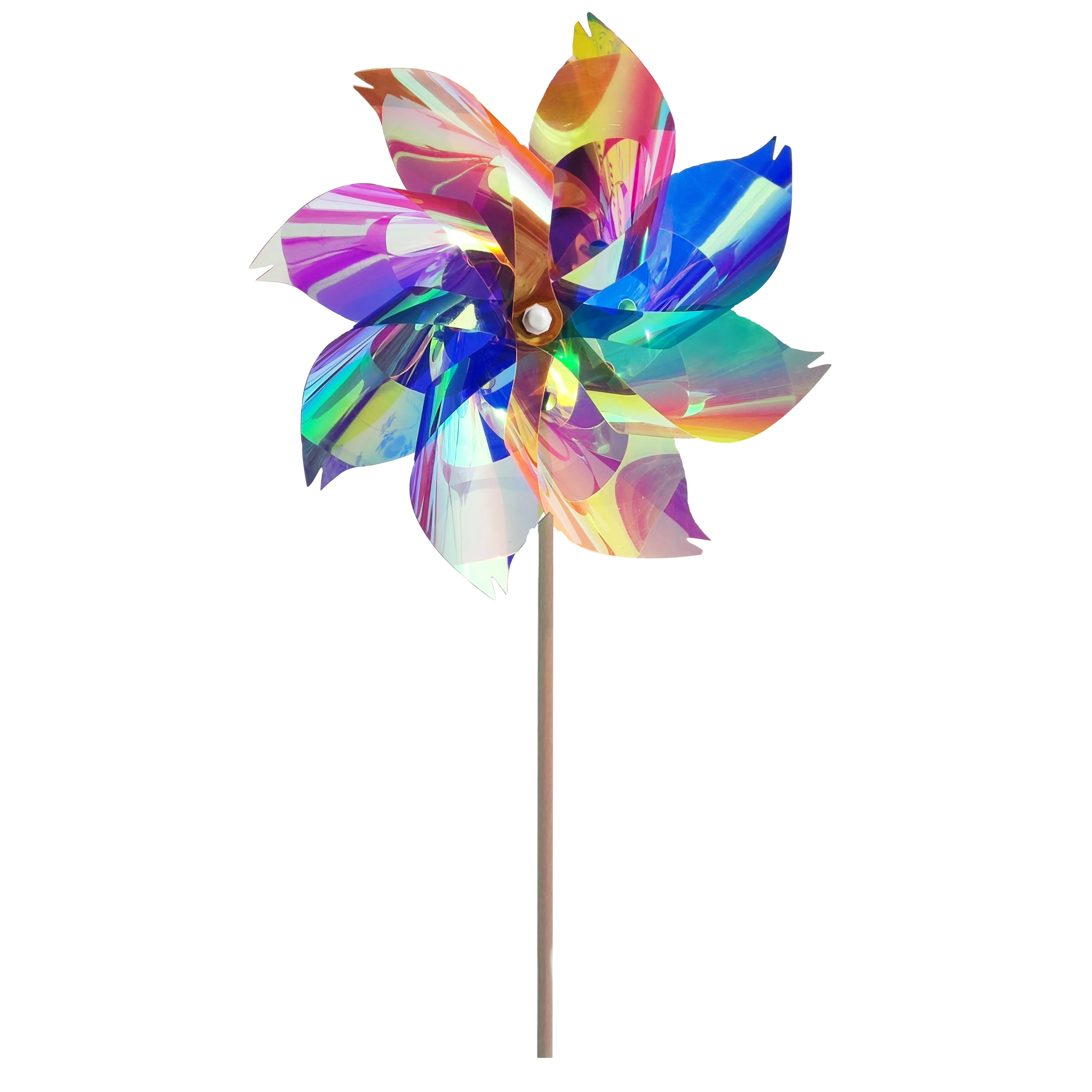 Оптовая продажа, Детская Радужная пластиковая ветряная мельница, игрушка для детей, светодиодная большая ветряная мельница