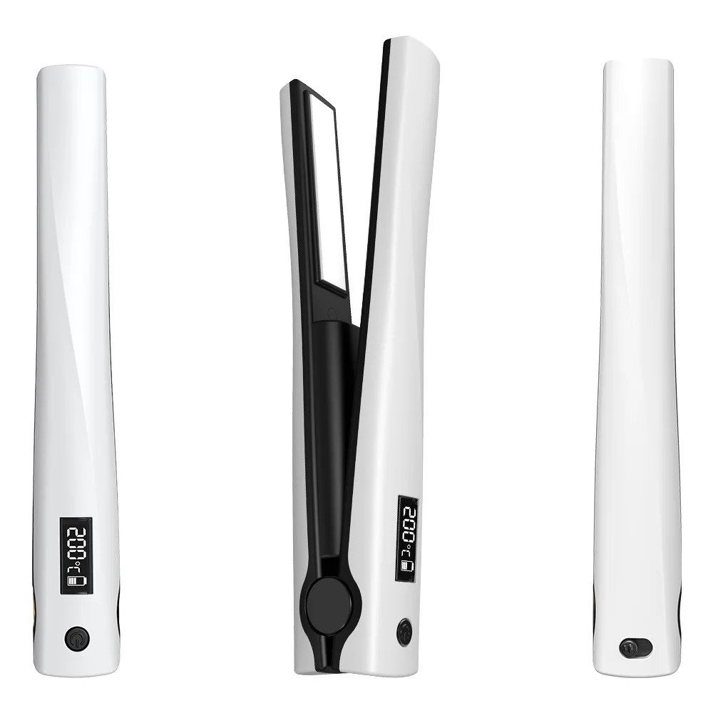 New Mini Straightener Portable Wireless Cordless Hair Flat Iron Styling Hair Straightener with display