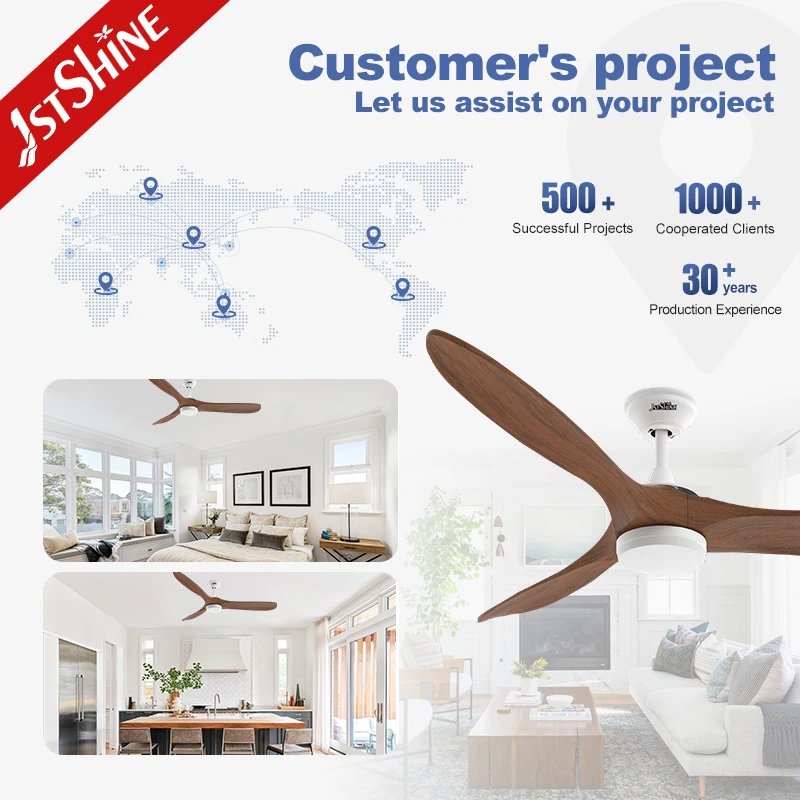 1stshine LED Ceiling Fan Reversible Motor Smart LED Ceiling Fans with Light and Remote Control