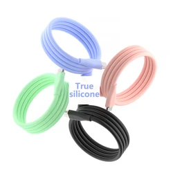 2022 Silicone Style Wholesale New Trending TPE USB-C USB Cords Data Type C Cable Fast 5A Type-C