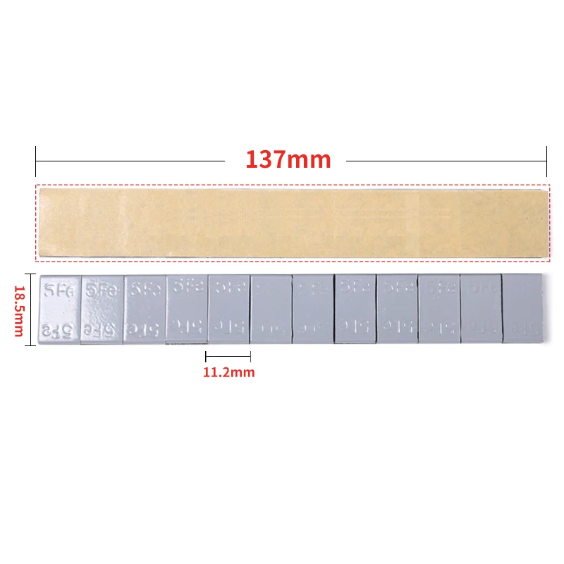 JRS Customized Box Fe Stick On Wheel Weights Wheel Balancing Weights With Blue Tape