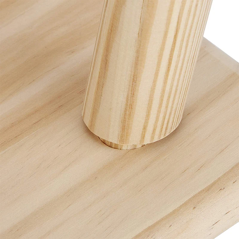 custom Multi Purpose Household Wood Stools Cute Small Bench Child Seat Furniture Stool  Wooden four-legged stool