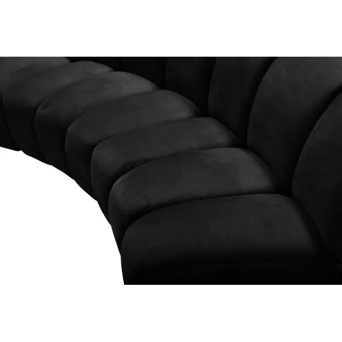 Velvet Fabric Cover For Sectional Set Modern Corner Chair Luxury Living Room Sofas Black Shape Curved U corner sofa