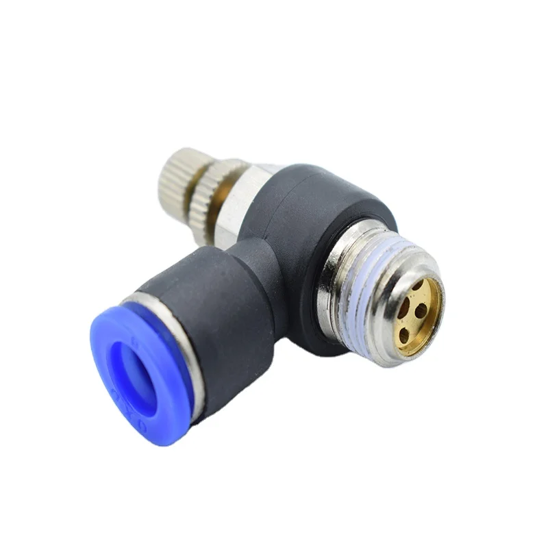 pneumatic connector types Pneumatic  Elbow 90 Degree SL Control Valve Push to Connect Air Line Fitting Air Flow Fittings