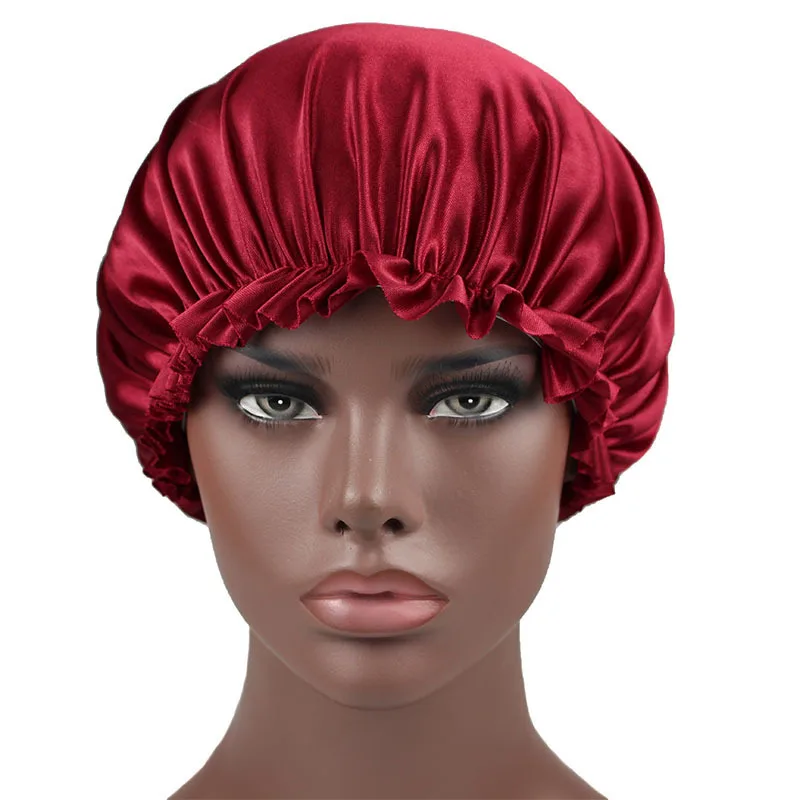 Wholesale Low Price Satin Bonnet Slouchy Beanie Night Turban Headband  Wrap Hair Sleep  Hat Cap In Lined