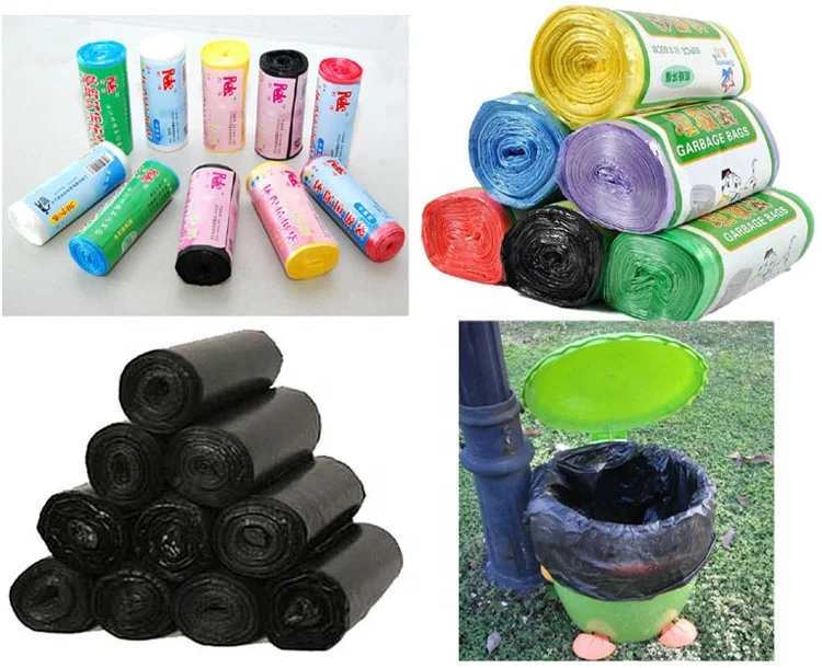 Automatic Roll Portable Degradable Pet Waste Pick Poop Bag Printing Doggy CleanUp Bag Trash Garbage Bag Making Machine