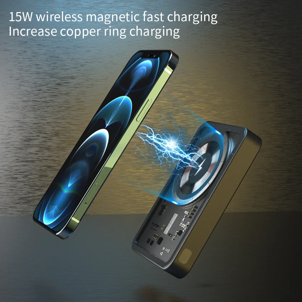 solar Power Bank 20000mah Portable Charger With Finger Holder Stronger Magnet power bank 100000mah