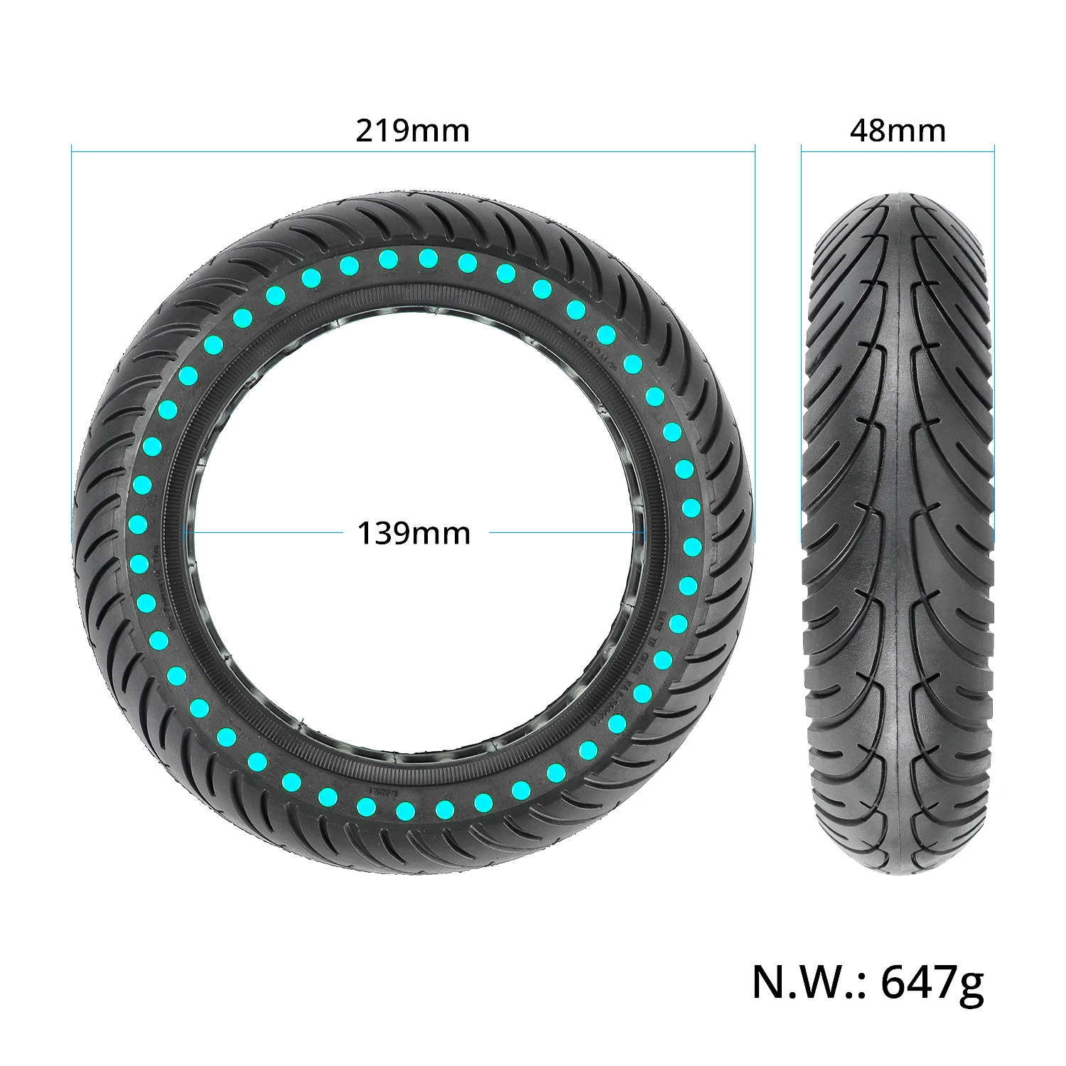 8.5 Inch Honeycomb Solid Tire Electric Scooter Color Tyre E Scooter with 8 1/2*2 Solid Tires Electric Scooter Wheels Part