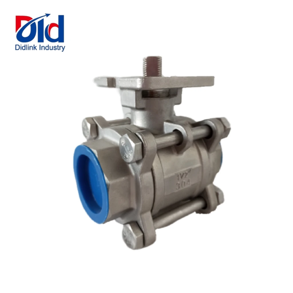 good quality 3-Piece 304 316L 1-1/2inch Stainless Steel Water Valves BSP NPT Threaded High Platform Ball Valve