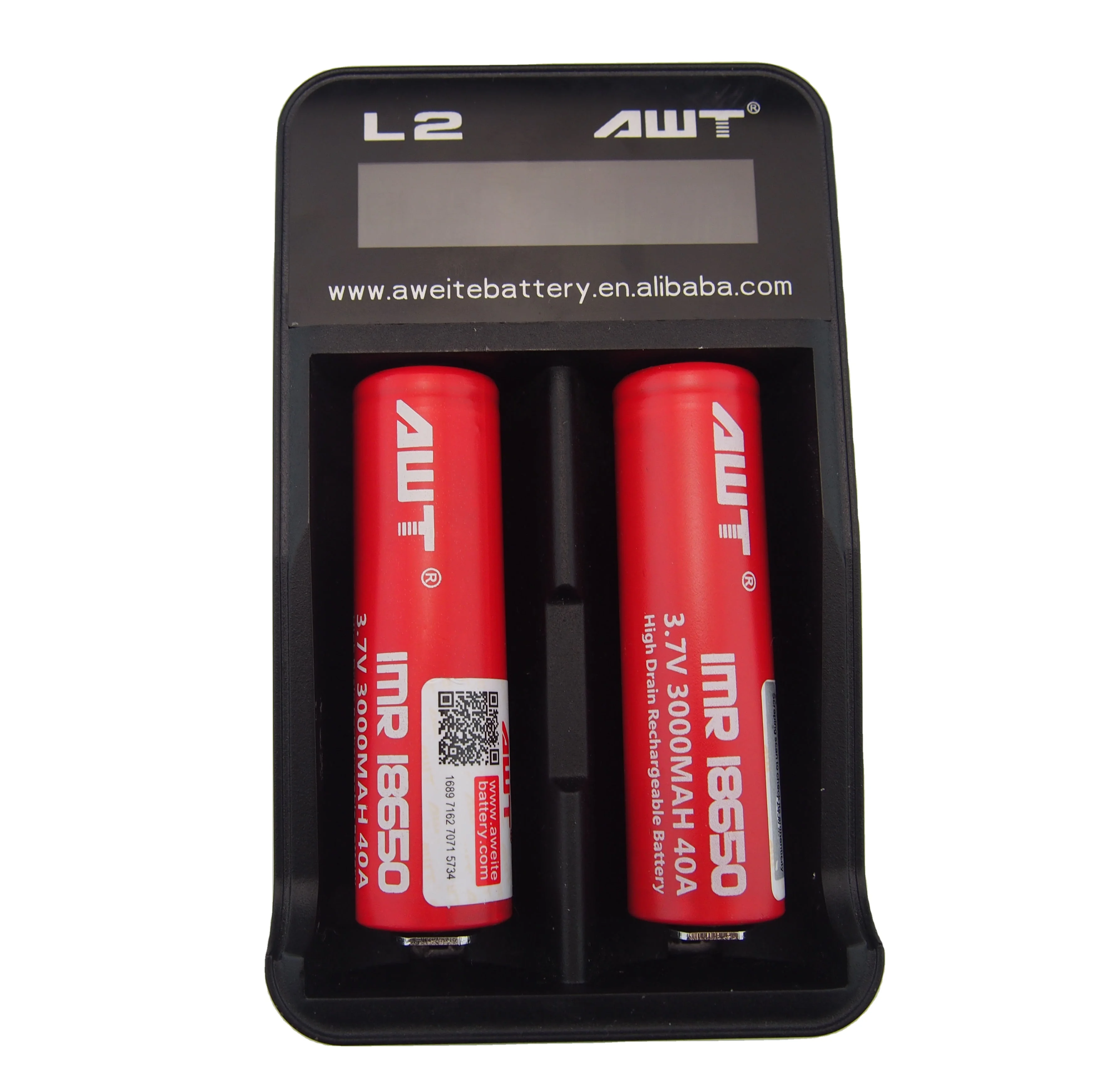 2022 popular battery charger 2 slots L2 fast charge with screen display 950mah battery 1600 vape stick rick and vape battery