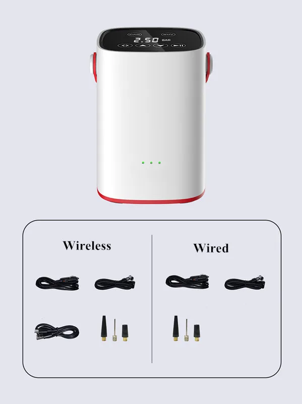 
DW A01 Touchscreen 12v Cordless Car Air Pump Multi-functional Digital Display Car Air Compressor Portable Wireless Tire Inflator 