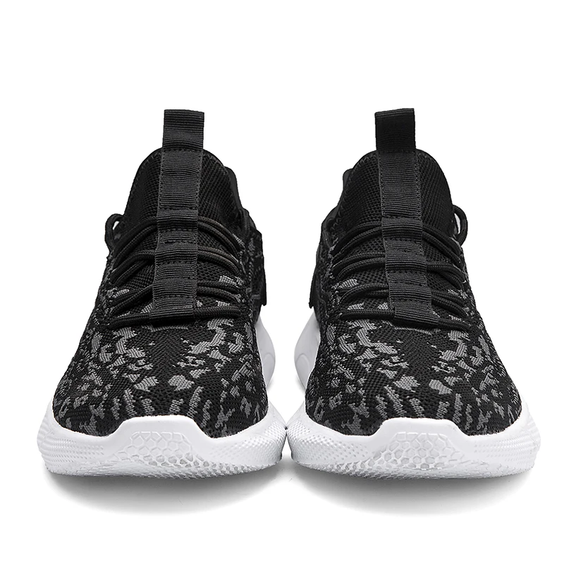 
New design breathable knitting fabric enduring athletic sneaker men sports shoes 