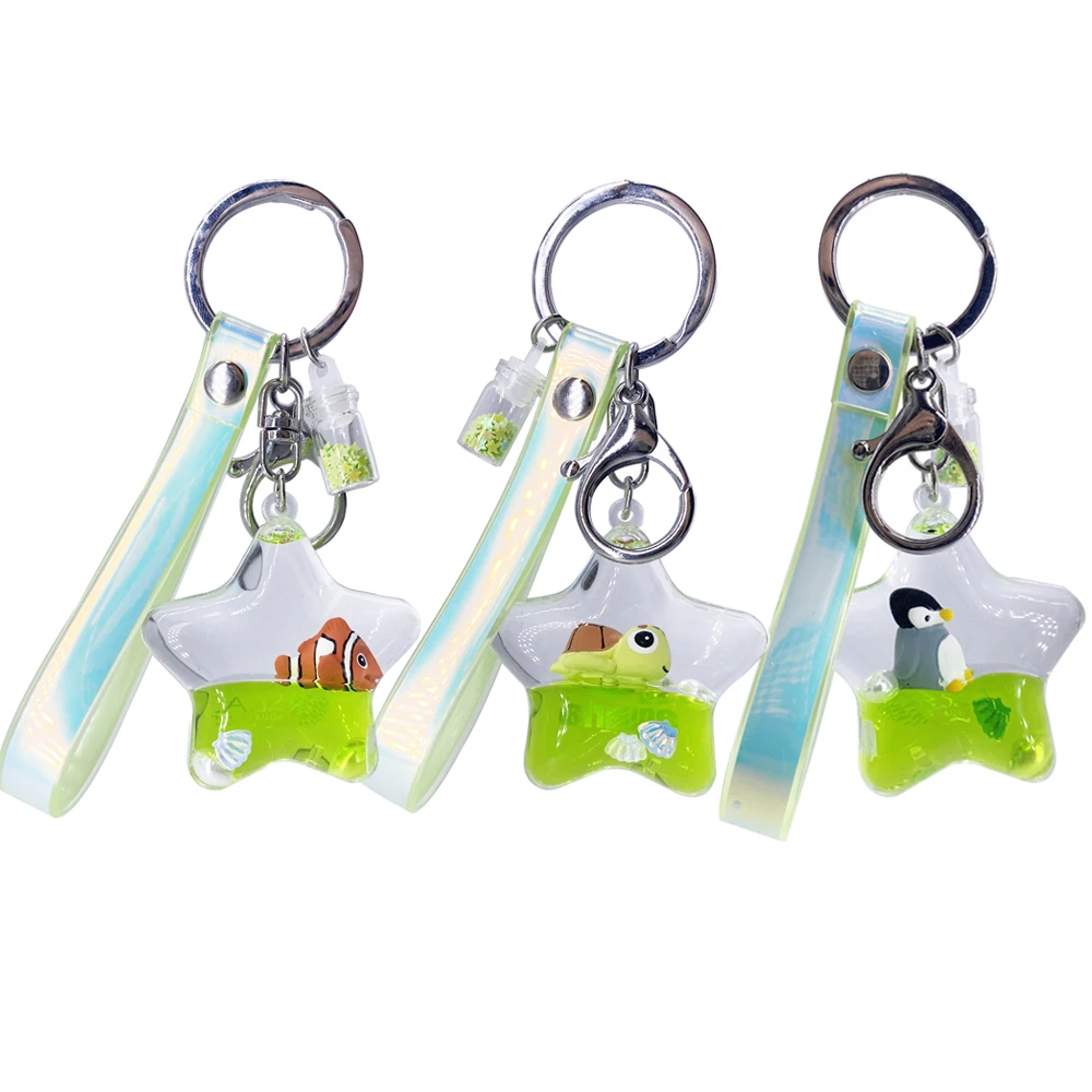 Backpack key phone decor gifts keychain accessories heart crystal star keychains