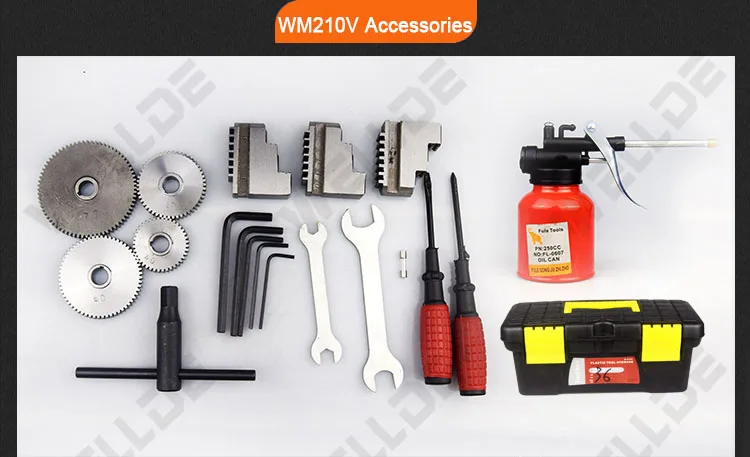 Good quality 38mm Big Bore WM210V Household Mini Lathe Machine Metal Lathe For Hobby