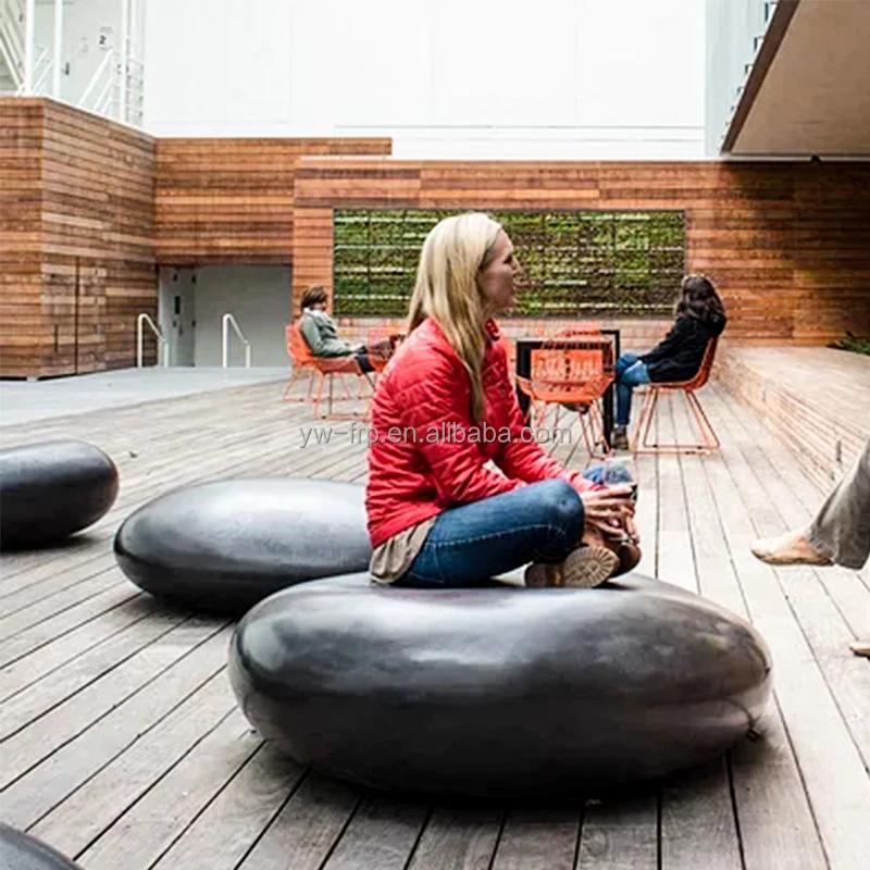 New Design Pebble Fiberglass Seat  Leisure  Waiting Chair for Public Areas Airport